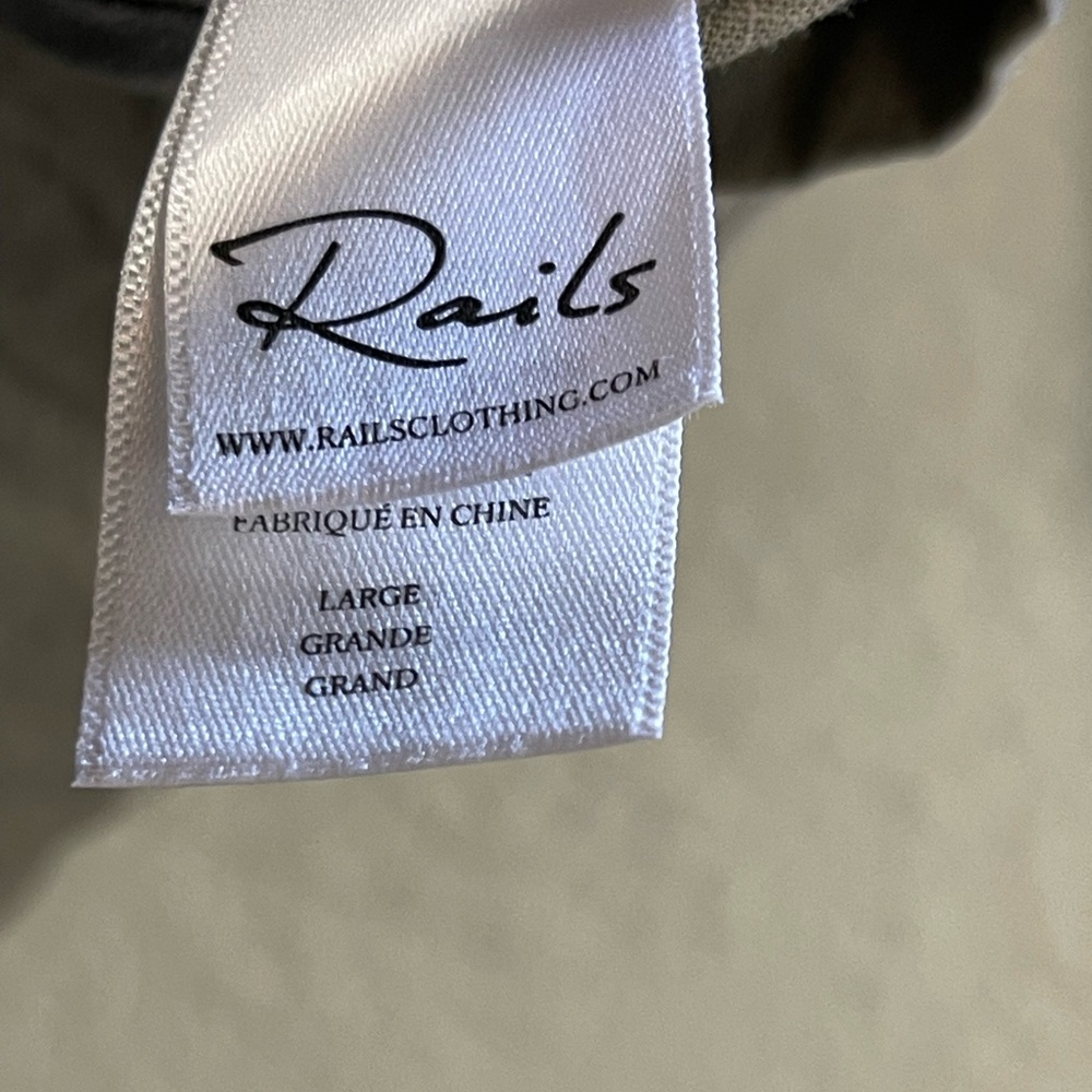 Rails Womens Agnes Patch Button Down Linen Shacke… - image 5